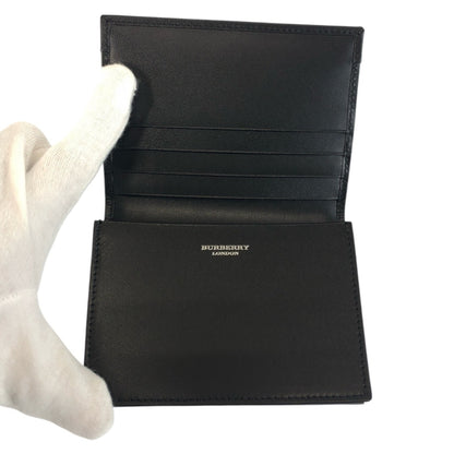 Burberry Check Pattern Beige Black Pvc Card Case Business Holder