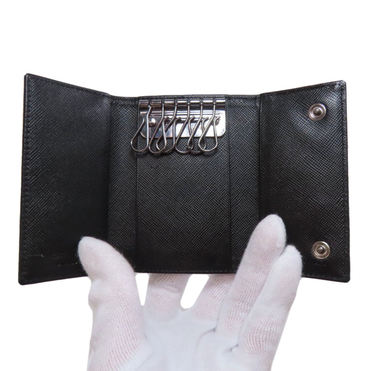 Prada Logo Metal Key Case