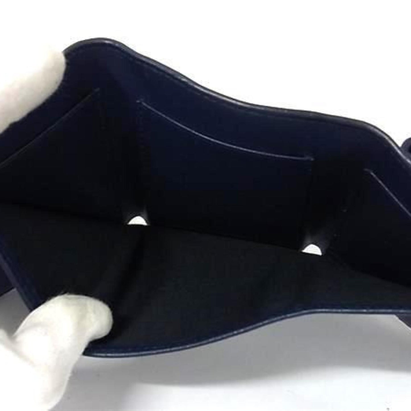 Jimmy Choo Jayden Tri-Fold Wallet In Navy Leather