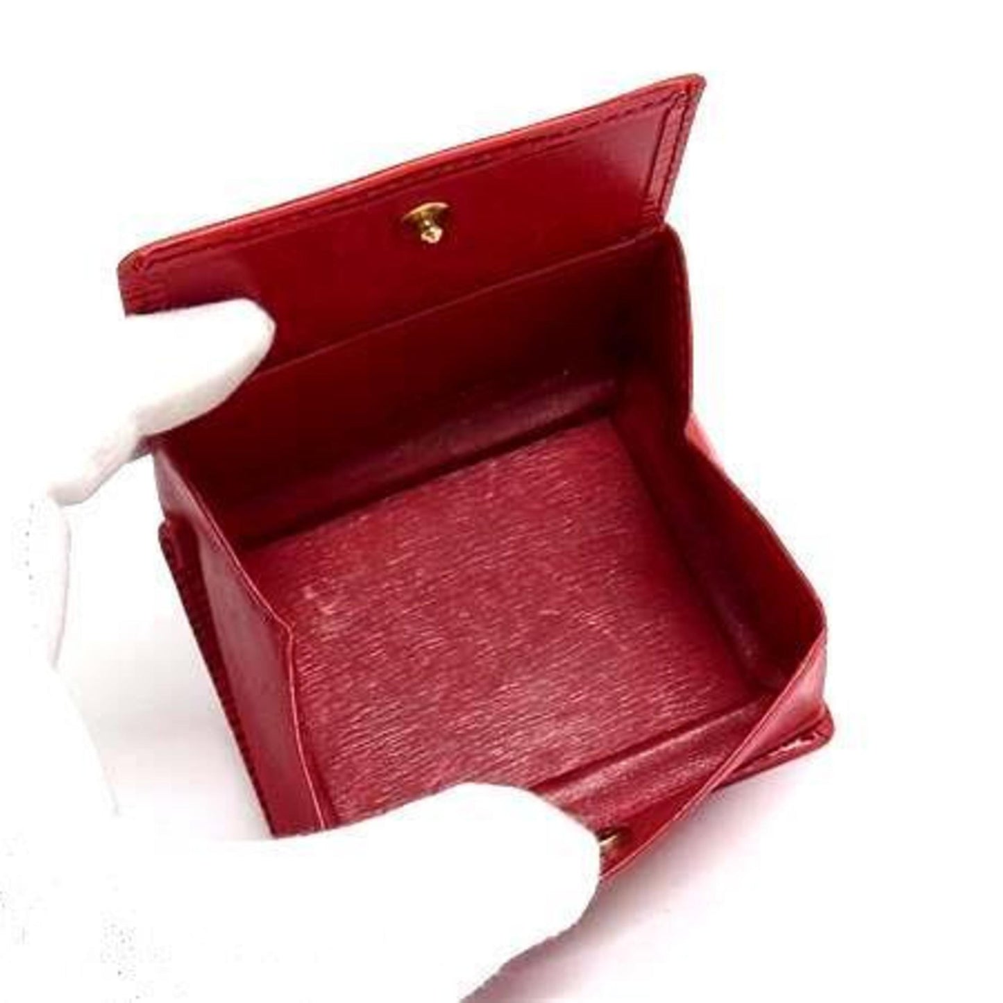 Louis Vuitton Louis Vuitton Porte Monnaie Boite Wallet/Coin Case M63697 Castilian Red Epi Leather