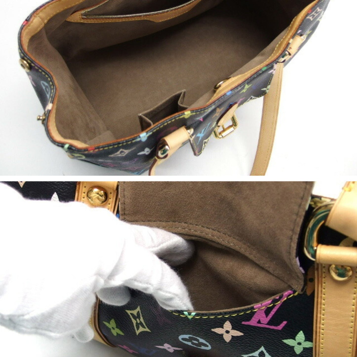 Louis Vuitton Monogram Multicolore Aurelia Mm Tote Bag Black