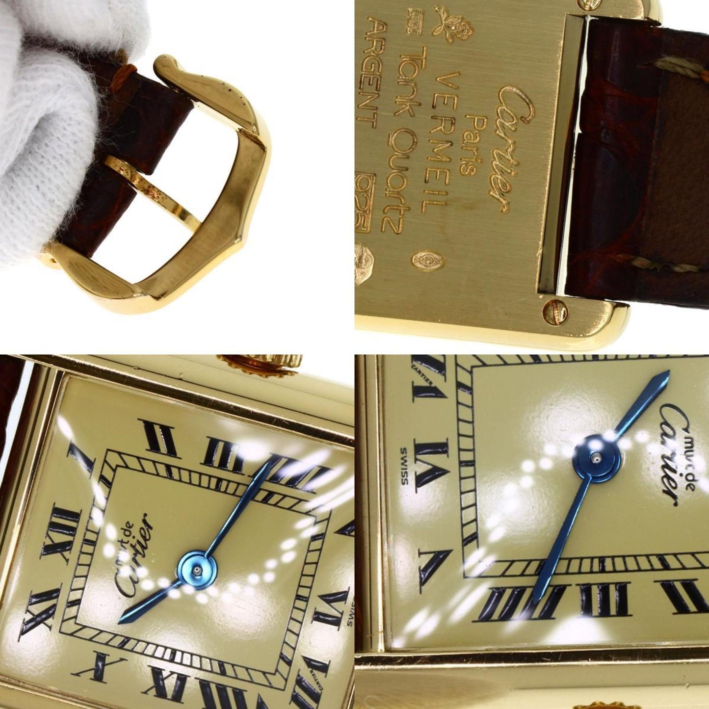 Cartier Must Tank Sm Watch W1003154 Silver/Leather