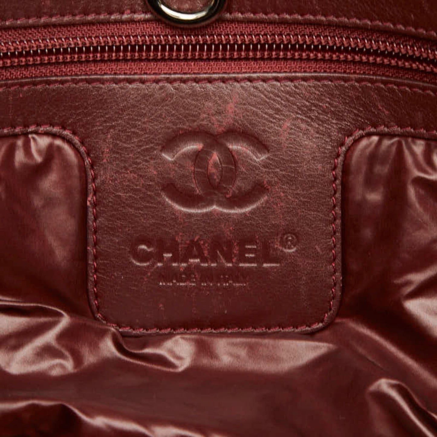 Chanel Coco Mark Cocoon Matelasse Handbag Tote Bag Black Nylon Leather