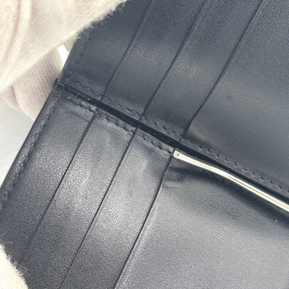 Gucci Gg Embossed Money Clip 676656 Black Leather Bill Wallet Bi-Fold