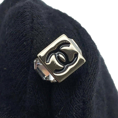 Chanel Earrings Coco Mark Cube Rhinestone B25 C Abe805 Chanel
