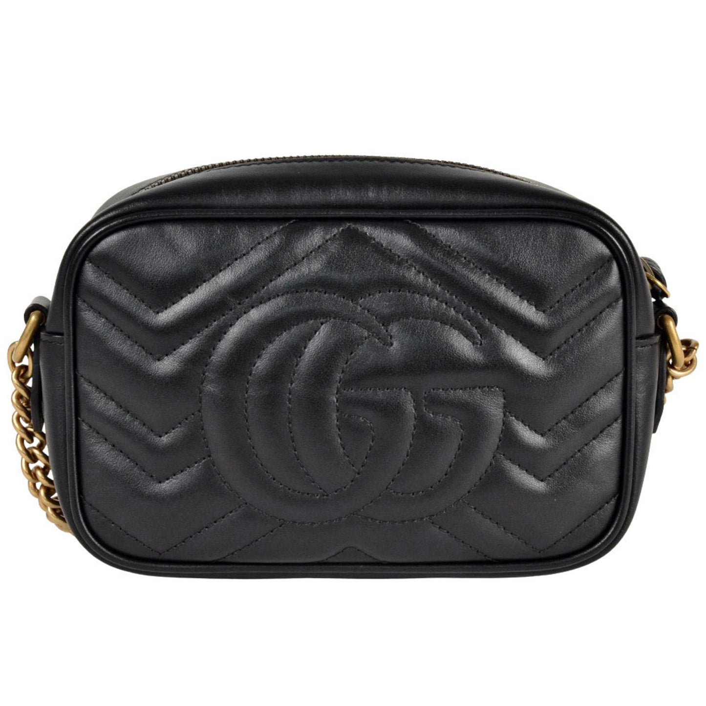 Gucci Gg Marmont Shoulder Bag Leather 448065 Black