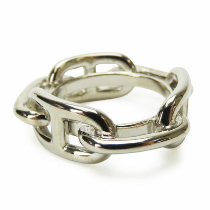 Hermes Scarf Ring Chaine D'Ancre Metal Silver Accessory