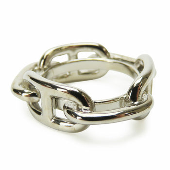 Hermes Scarf Ring Chaine D'Ancre Metal Silver Accessory