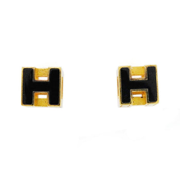 Hermes Herms H Cube Earrings In Carrage D'Ash