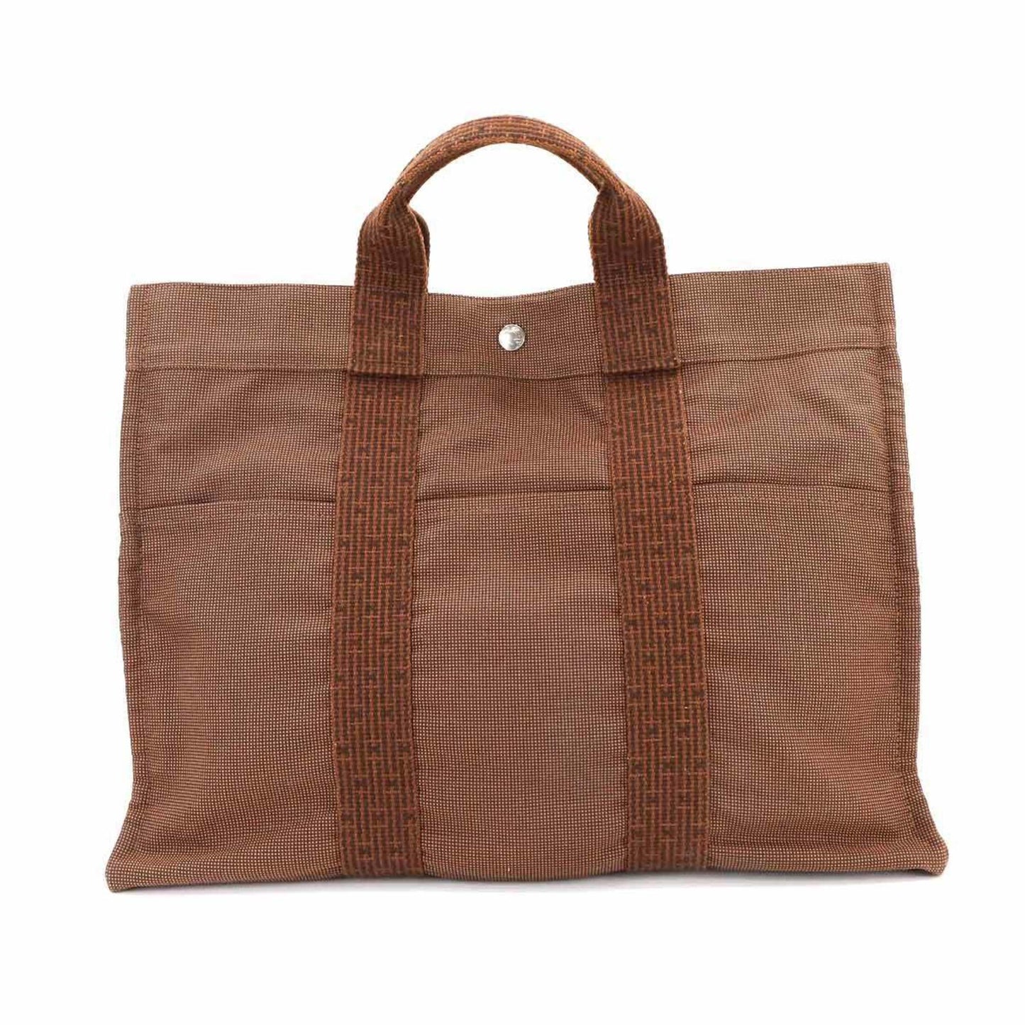 Hermes Herms Herline Mm Tote Bag In Brown Canvas
