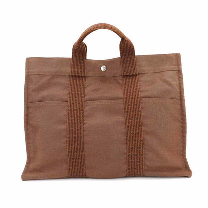 Hermes Herms Herline Mm Tote Bag In Brown Canvas