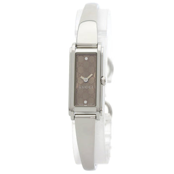 Gucci 109 Gg Square Face Watch In Stainless Steel