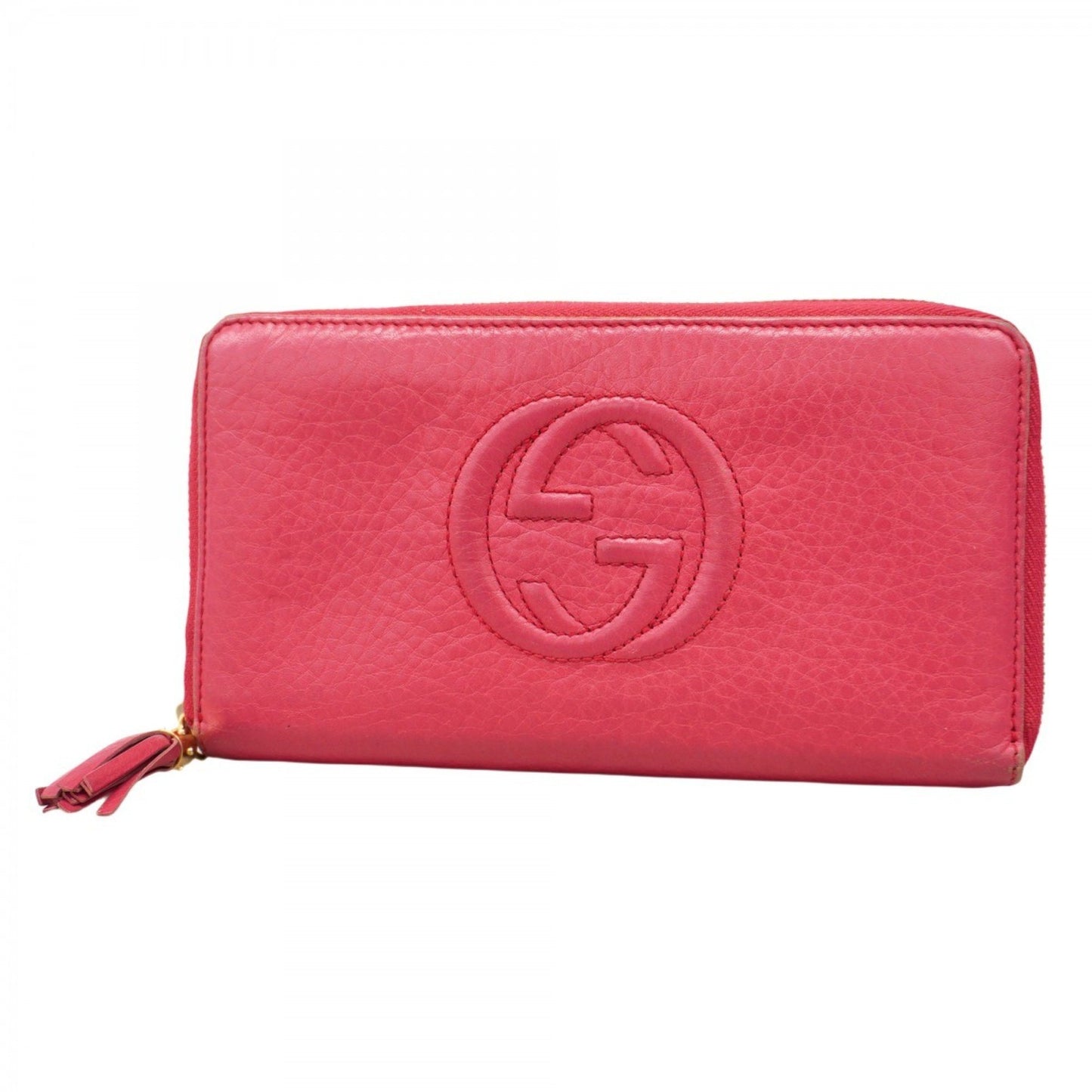 Gucci Soho Long Wallet 308280 Leather Pink