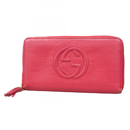 Gucci Soho Long Wallet 308280 Leather Pink