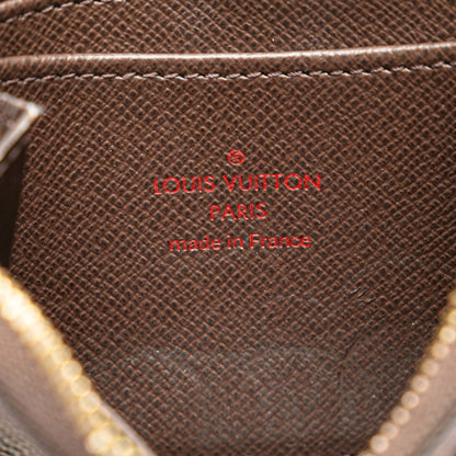 Louis Vuitton Damier Zippy Coin Purse Case N63070 Brown Pvc