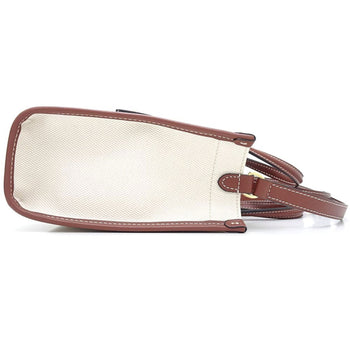 Burberry Freya Tote 8044143 Shoulder Bag Canvas X Leather Natural Brown 351993