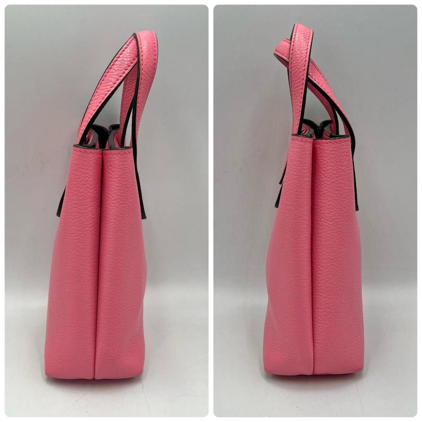 Salvatore Ferragamo 2-Way Mini Tote Shoulder Bag Gu-220024 In Pink Leather