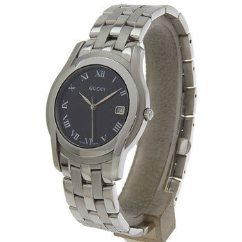 Gucci Gucci Watch 5500M Stainless Steel Quartz Analog Display Black Dial