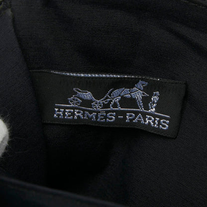 Hermes Herms Gm Fouletour Round Zip Long Wallet In Black