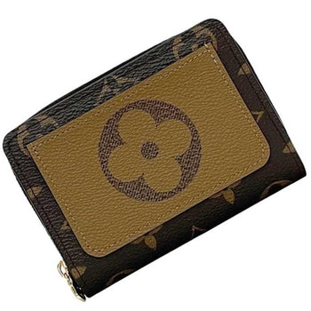 Louis Vuitton Bifold Wallet Portefeuille Lou F-23946 Brown Monogram Reverse M81461 Canvas Ic Tag
