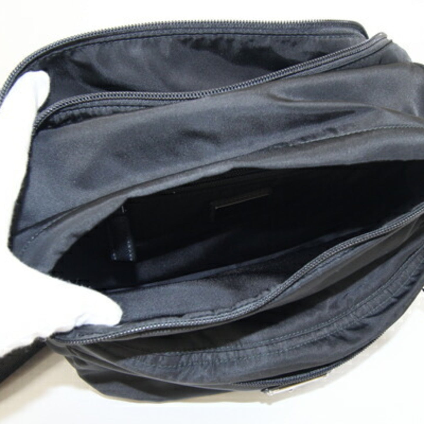 Prada Body Bag 2Vh038 Black Nylon Leather