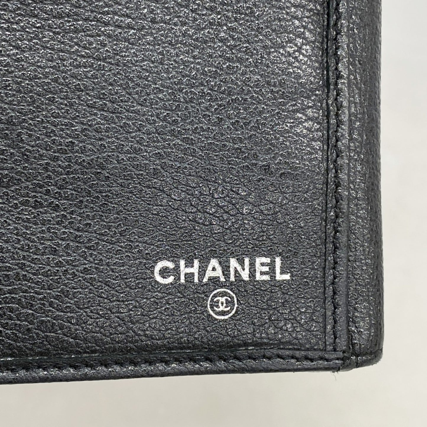 Chanel Camellia Leather Long Wallet Black