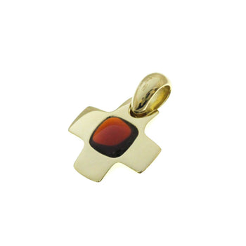 Pomellato Cross Charm Garnet Yellow Gold (18K) Garnet Women
