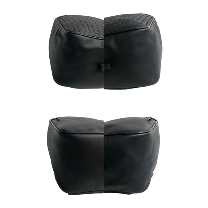 Bottega Veneta Intrecciato Leather Mini Boston Bag In Black