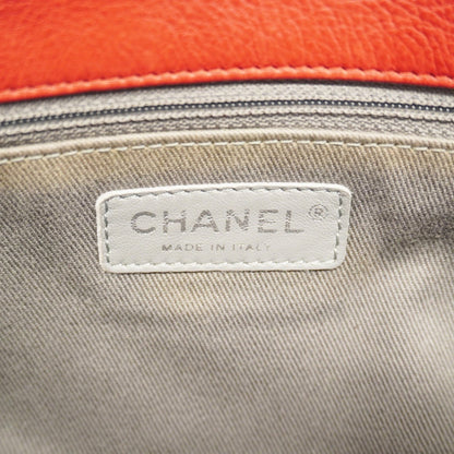 Chanel Shoulder Bag Wild Stitch W Chain Leather Red