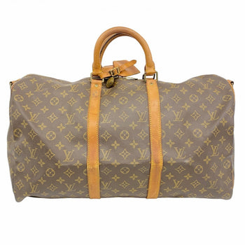 Louis Vuitton Monogram Keepall Bandouliere 50 Boston Bag M41416 Brown