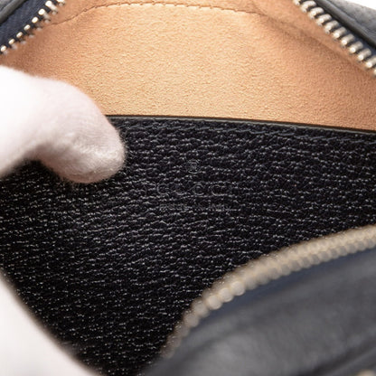 Gucci Gg Supreme Ophidia Shoulder Bag 517350 Navy Beige Leather