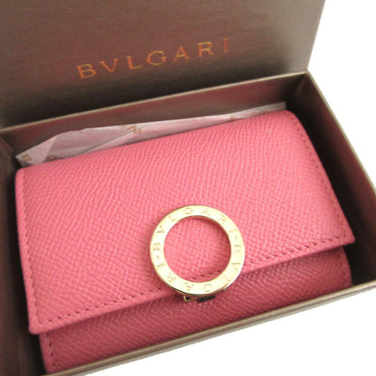 Like New Bvlgari Leather Pink Coin Case Wallet 1533Bvlgari