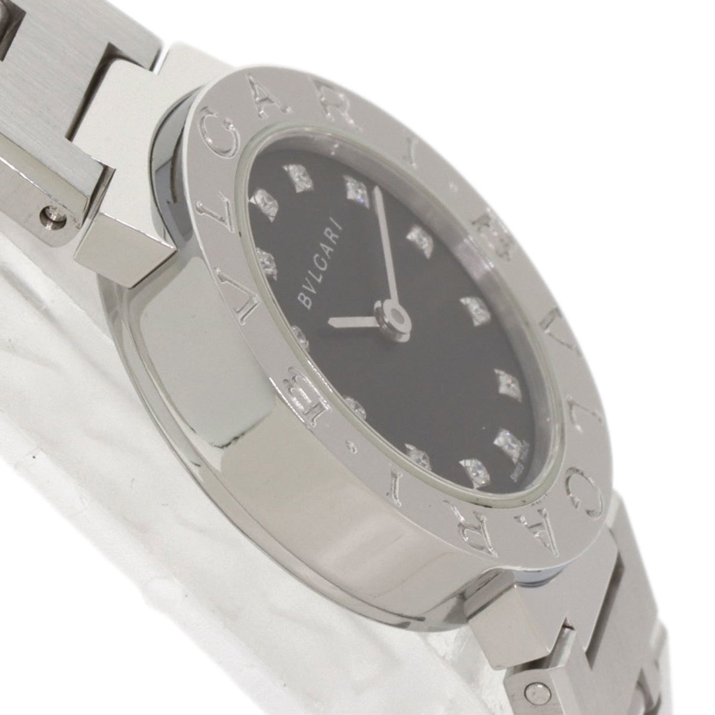 Bvlgari Bb23Ss/12 12P Diamond Watch Stainless Steel/Ss