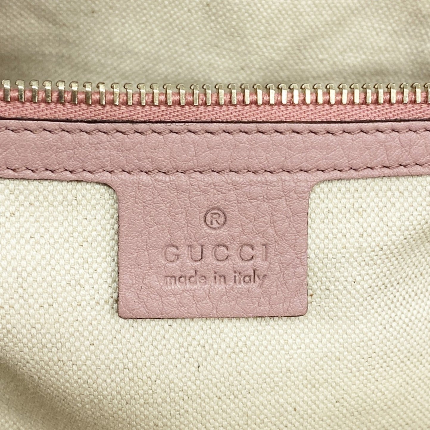 Gucci Bamboo Handbag 323660 Leather Pink Champagne 2-Way Bag