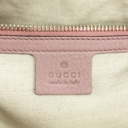 Gucci Bamboo Handbag 323660 Leather Pink Champagne 2-Way Bag
