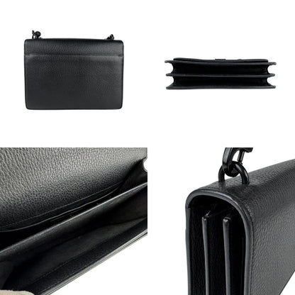 Saint Laurent Shoulder Bag In Black Leather For Women
