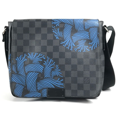 Louis Vuitton N41714 Damier Graphite District Pm Christopher Nemeth Rope Motif Messenger Bag Flap