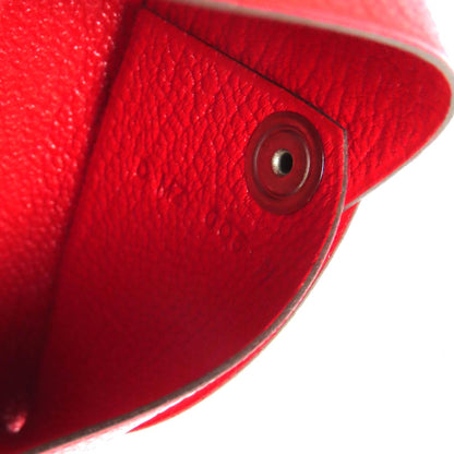 Hermes Calvi Chevre Rouge Coupe Silver Hardware Iwataya Exclusive Business Card Case