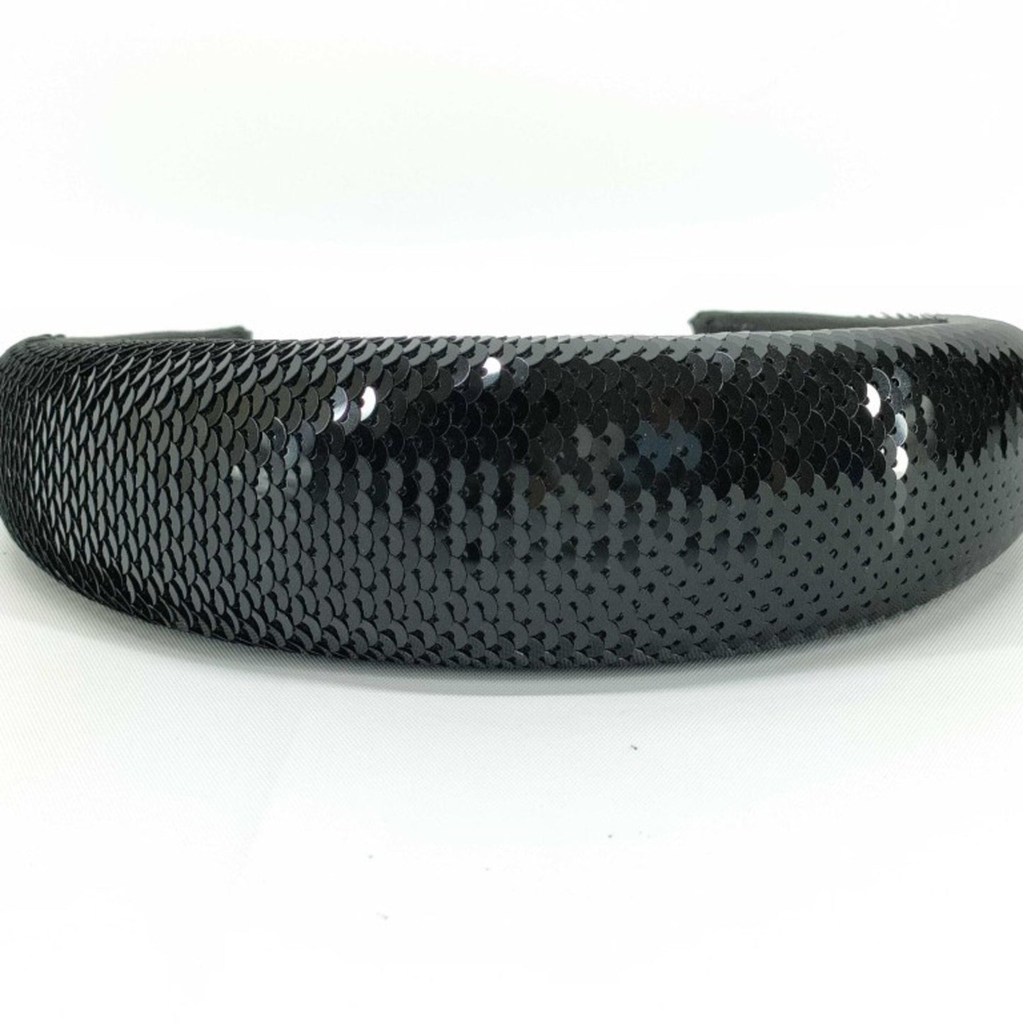 Prada Prada Headband Hair Accessory Black Satin Sequins