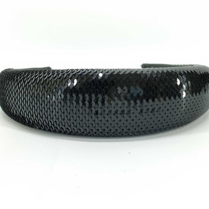 Prada Prada Headband Hair Accessory Black Satin Sequins