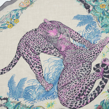 Hermes Triangle Geant Scarf/Muffler Jungle Love Gliacier Natural Multicolor