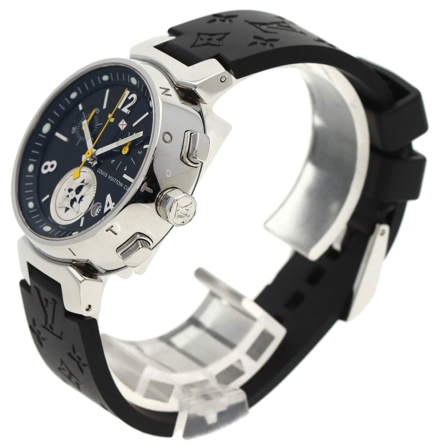 Louis Vuitton Q132G Tambour Lovely Cup Watch In Stainless Steel/Rubber