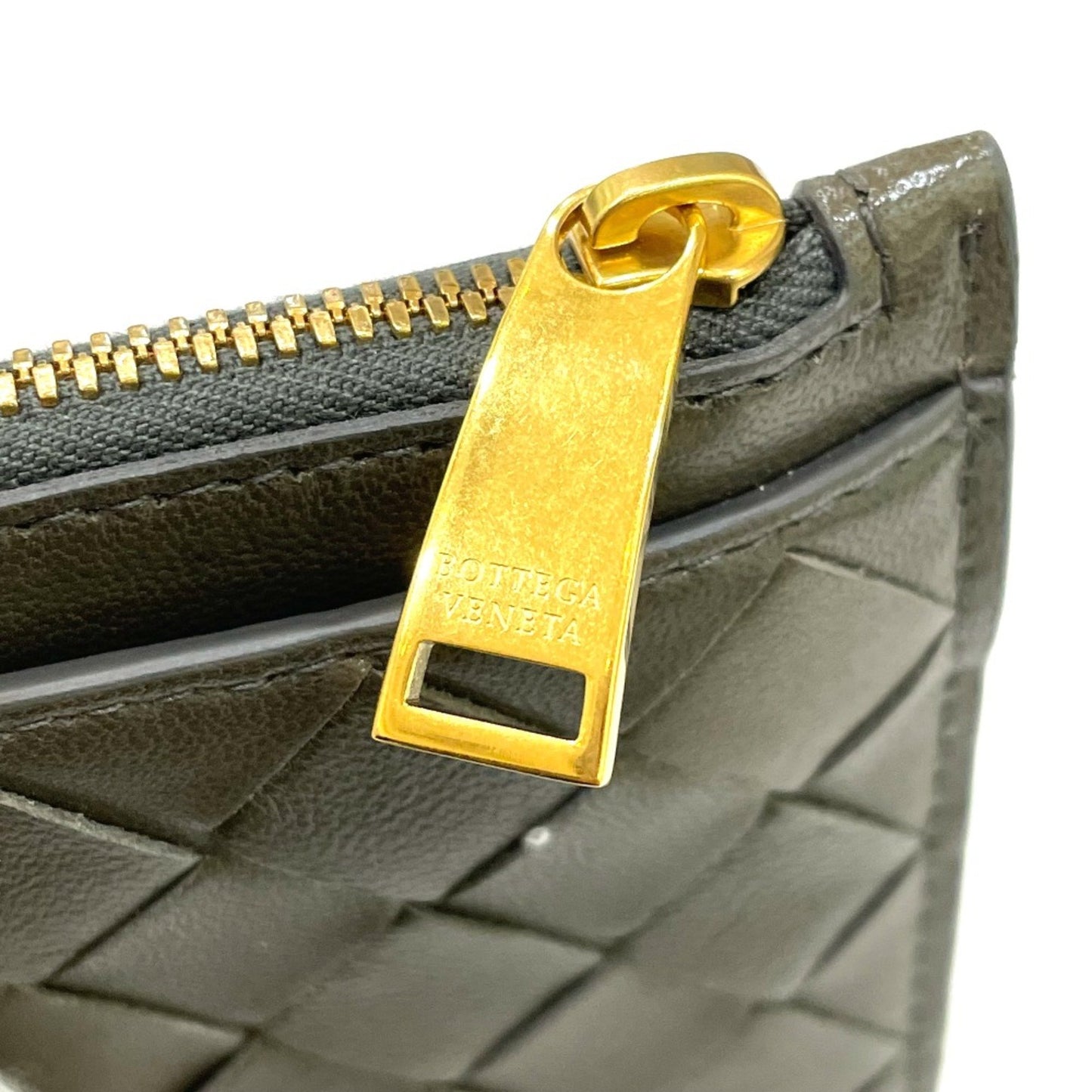 Bottega Veneta Intrecciato Coin Compartment Accessories Coin Purse Khaki Based