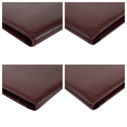 Cartier Must Line Bordeaux Gold Hardware Leather Long Wallet