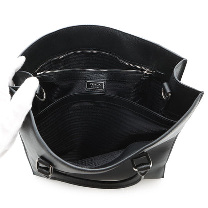 Prada Triangle Saffiano Leather Tote Bag 2Vg084 Prada Black 2-Way