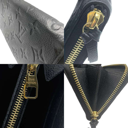 Louis Vuitton Long Wallet Portefeuille Clemence Monogram Empreinte Black Round M60171