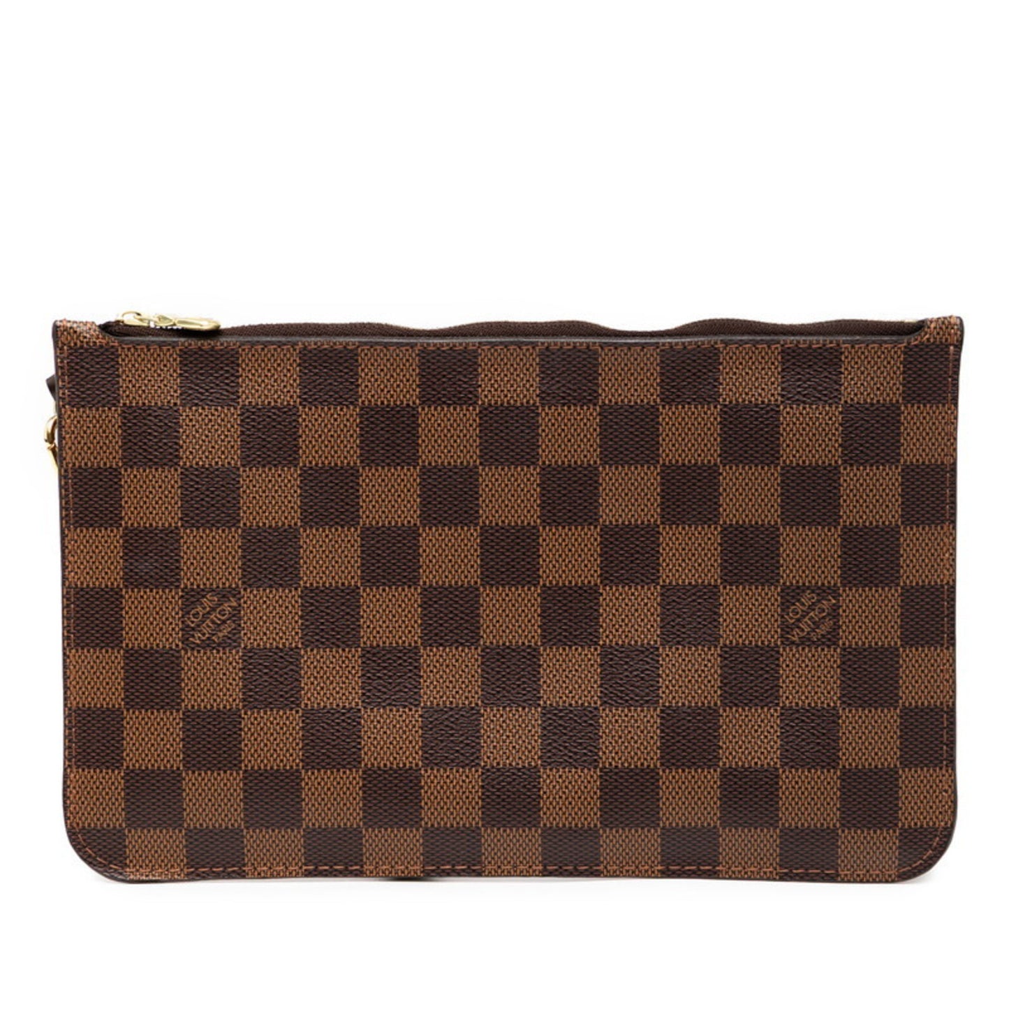 Louis Vuitton Damier Neverfull Mm Accessory Pouch N41358 Ebene Brown Leather