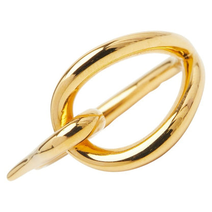 Hermes Jumbo Scarf Muffler Ring Gold Plated