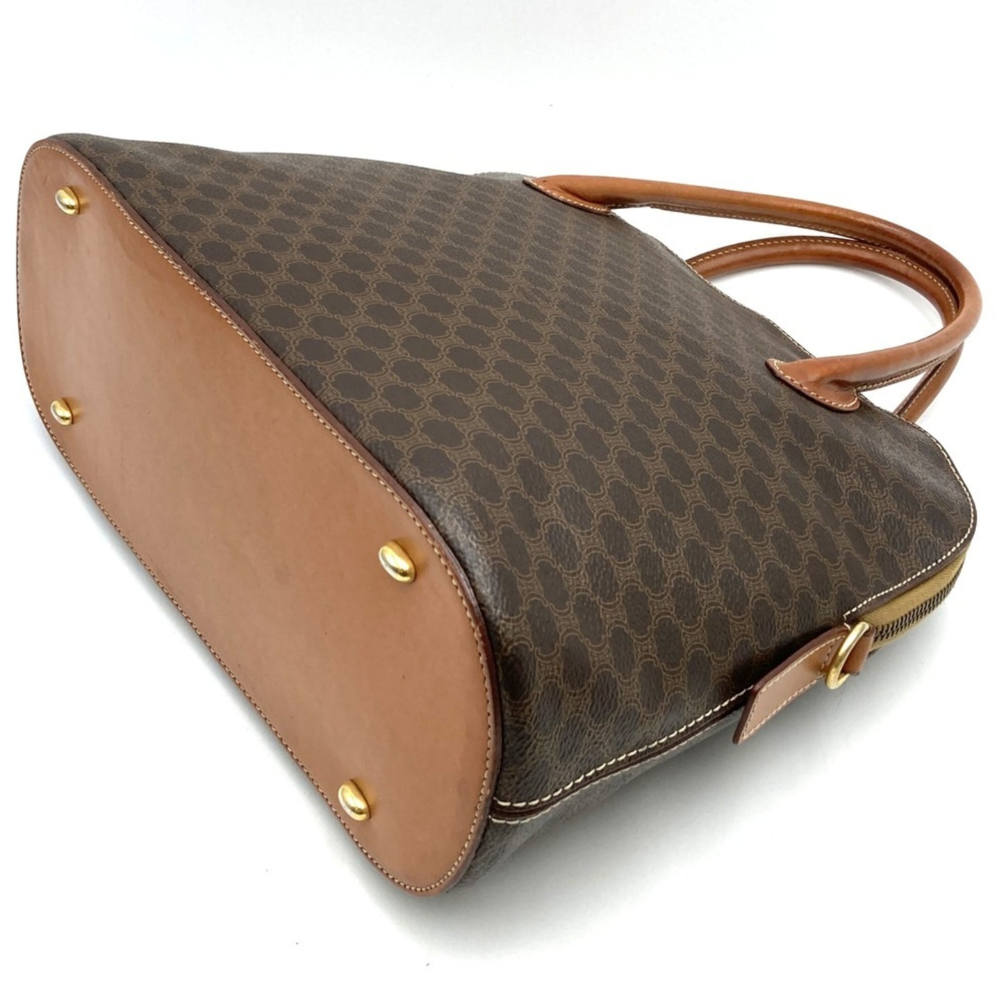 Celine M95 Handbag In Macadam Brown Leather