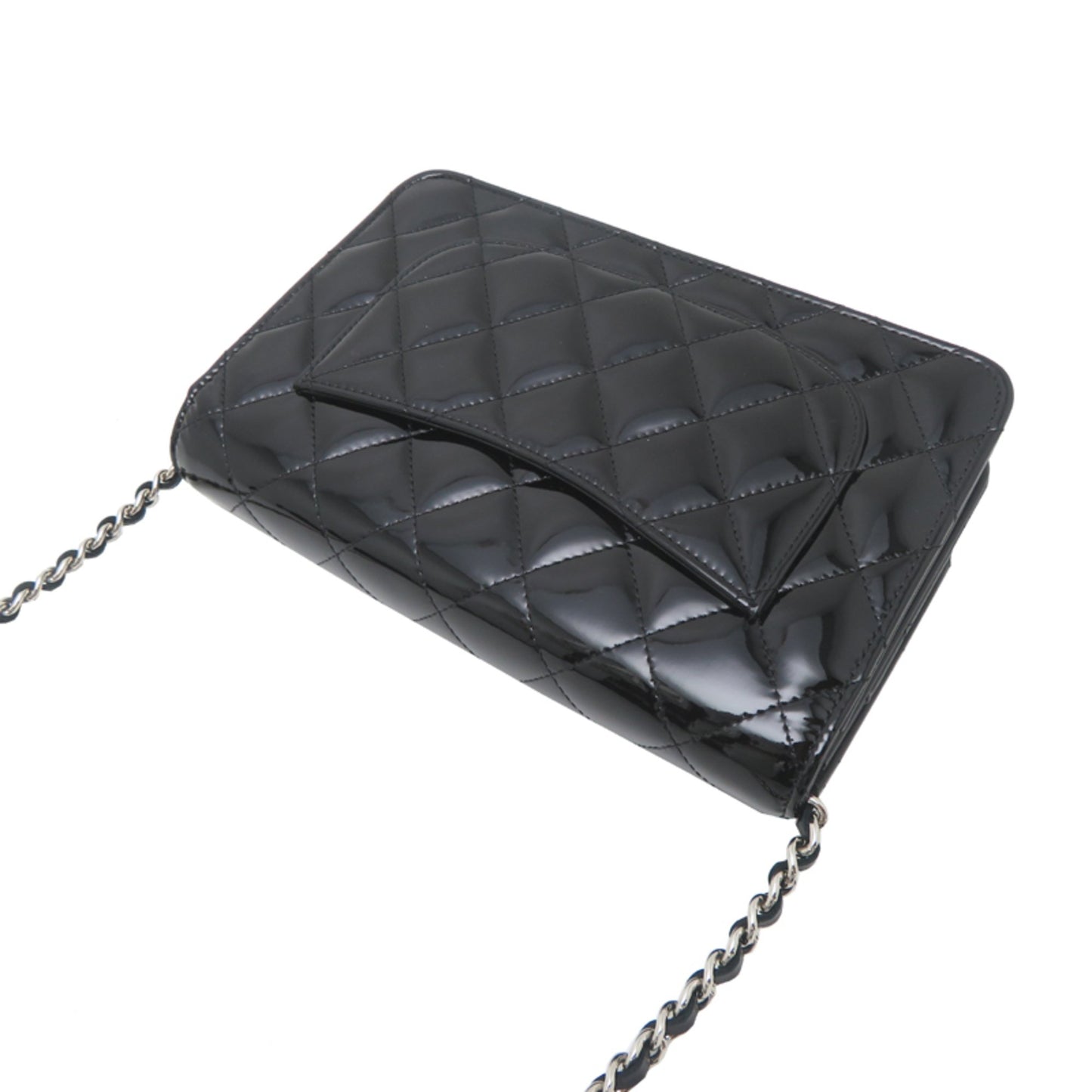 Chanel 2.55 Chain Wallet Women'S Shoulder Bag In Patent Calf Leather
